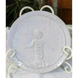 FRANKOMA 1970 John Frank KING OF KINGS Christmas Plate Nativity White